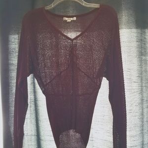 Cute medium burgundy long sleeve sweater